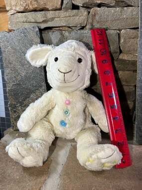 TCM Lamb Sheep White plush from Hamburg Germany RARE